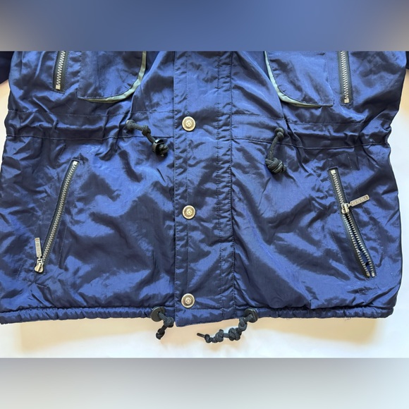 Vintage OSSI Skiwear  Men’s  Blue Jacket Coat Size L 100% Nylon Pockets Lined - Picture 4 of 15